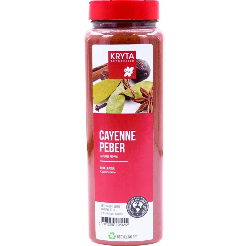 Cayennepepper 400 g 352226 by KRYTA color Svart