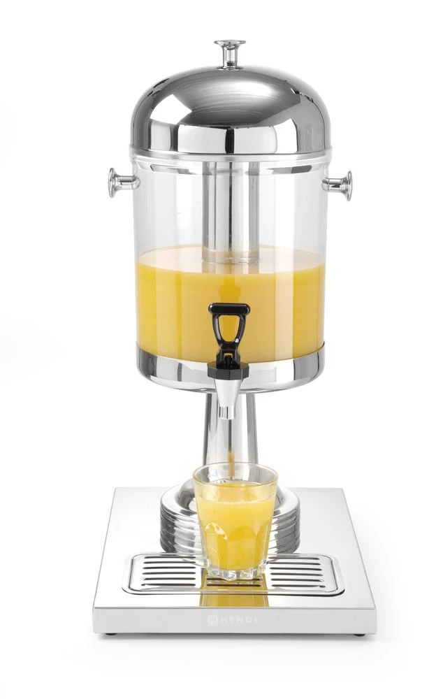 Juicedispenser 8 liter rustfritt stål 425299 by Hendi color Svart