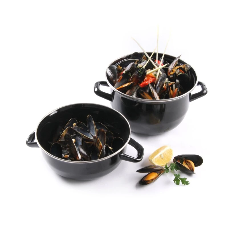 Gryte til muslinger med lokk 5,2 liter 625101 by Hendi color Svart