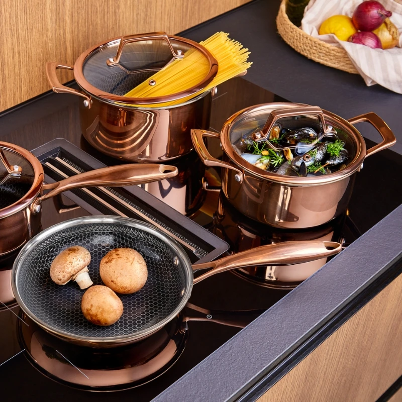 Hâws Santo gryte 3,4 L med lokk og hybridbelegg – Rose Gold 30-HSHCRRG36 by Hâws Santo color Rose Gull