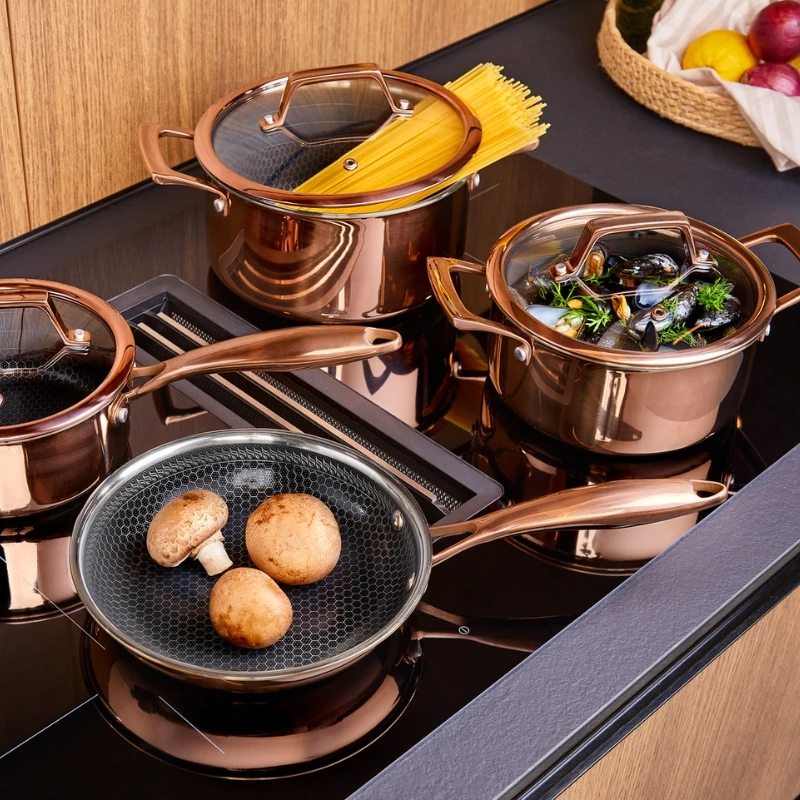 Hâws Santo stekepanne 20 cm med hybridbelegg – Rose Gold 30-HSHFPRG20 by Hâws Santo color Rose Gull