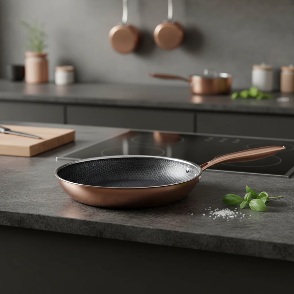 Hâws Santo Stekepanne 30 cm med hybridbelegg – Rose Gold 30-HSHFPRG30 by Hâws Santo color Rose Gull