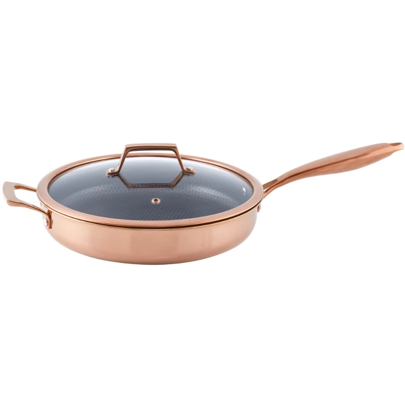 Hâws Santo Sauterpanne 28 cm med lokk og hybridbelegg – Rose Gold 30-HSHSPRG28 by Hâws Santo color Rose Gull
