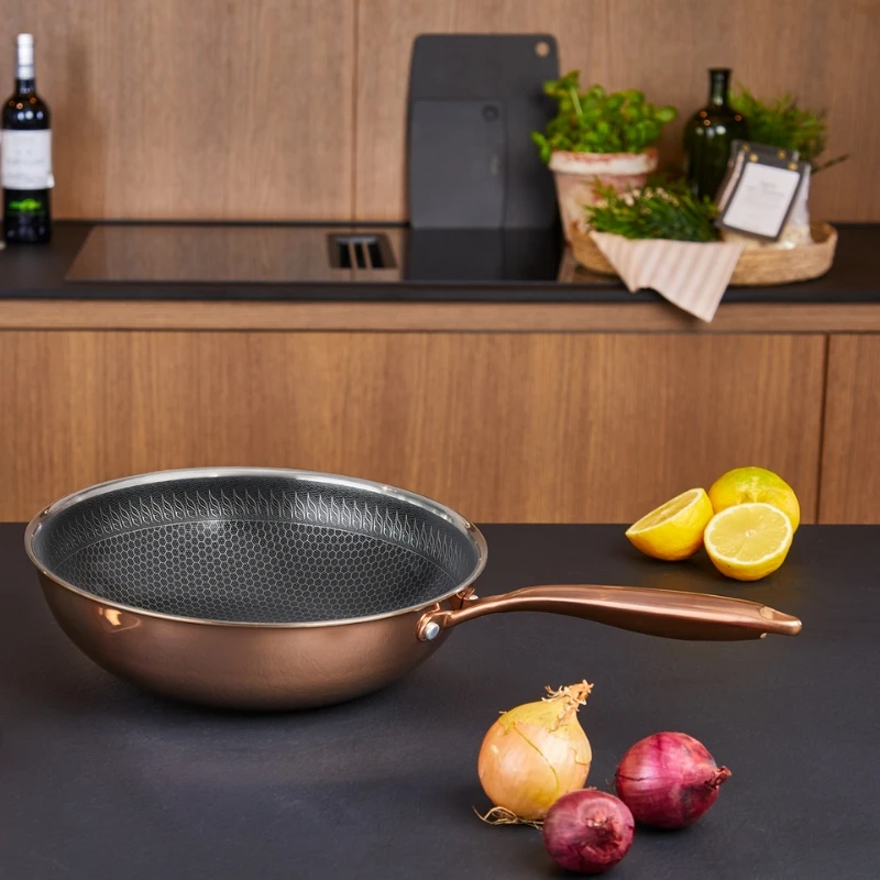 Hâws Santo Wok 28 cm med hybridbelegg – Rose Gold 30-HSHWRG28 by Hâws Santo color Rose Gull