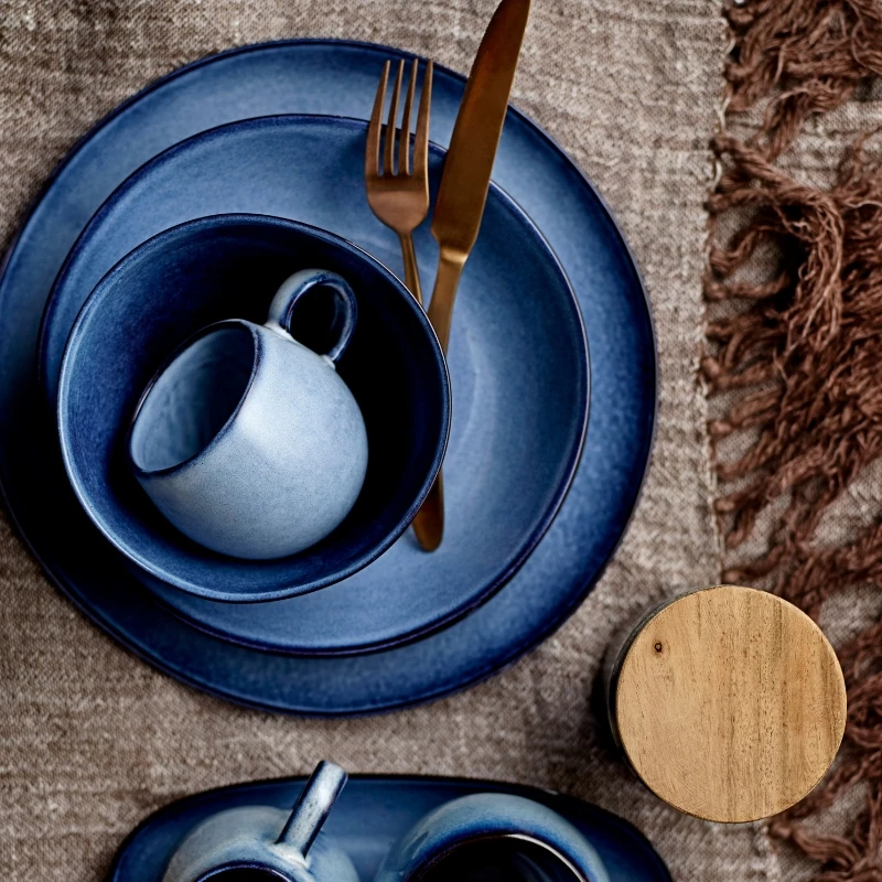 Sandrine Kopp, Blå, Steintøy 17905967 by Bloomingville color Blauw