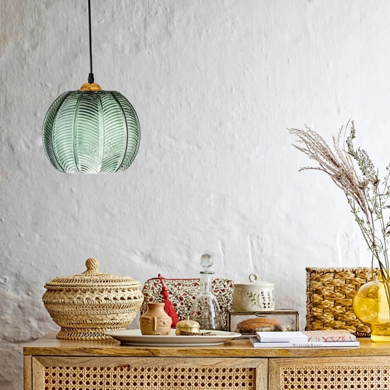 Adar pendel, grønn, glass 30706089 by Bloomingville color Grön