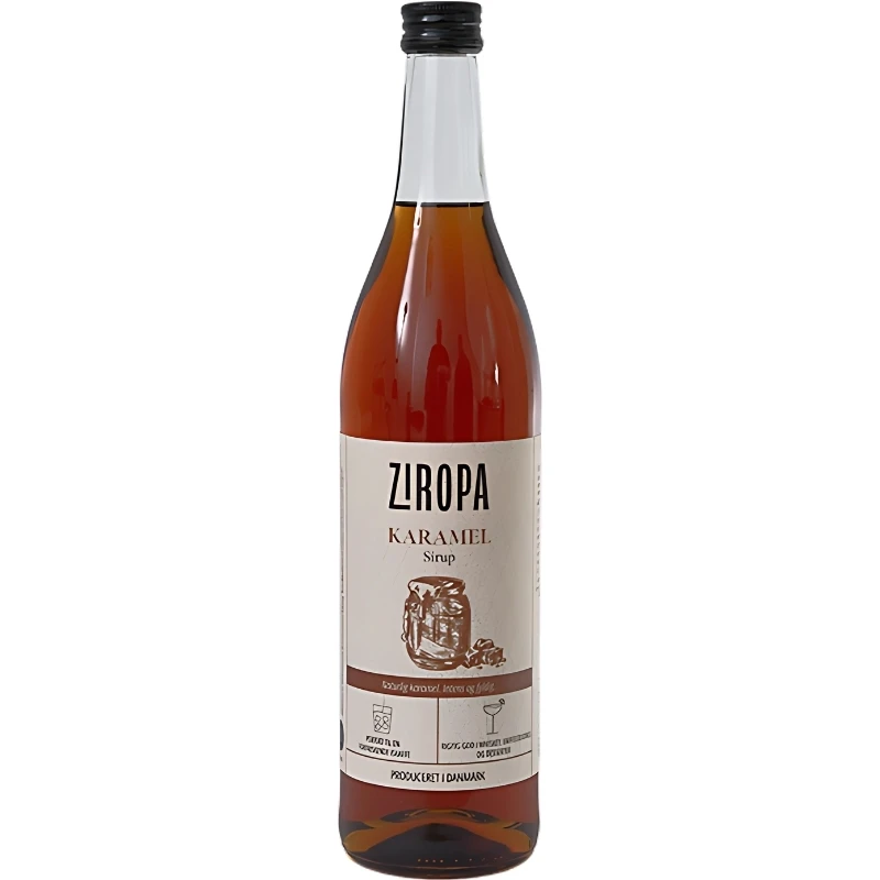 Ziropa Dansk Karamel Sirup 70 cl 61460 by Ziropa color Svart