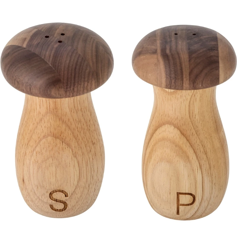Rahim Salt- & Peppersett, Brun, Gummitre 2 stk 82060449 by Bloomingville color Svart