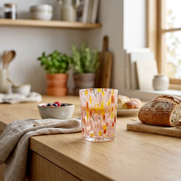 Lilya Drikkeglass, Rosa, Glass 82060870 by Bloomingville color Svart