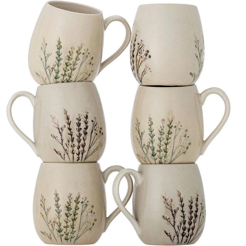 Bea Krus, Multipakk, Natur, Steintøy 6 stk. 82061547 by Bloomingville color Svart