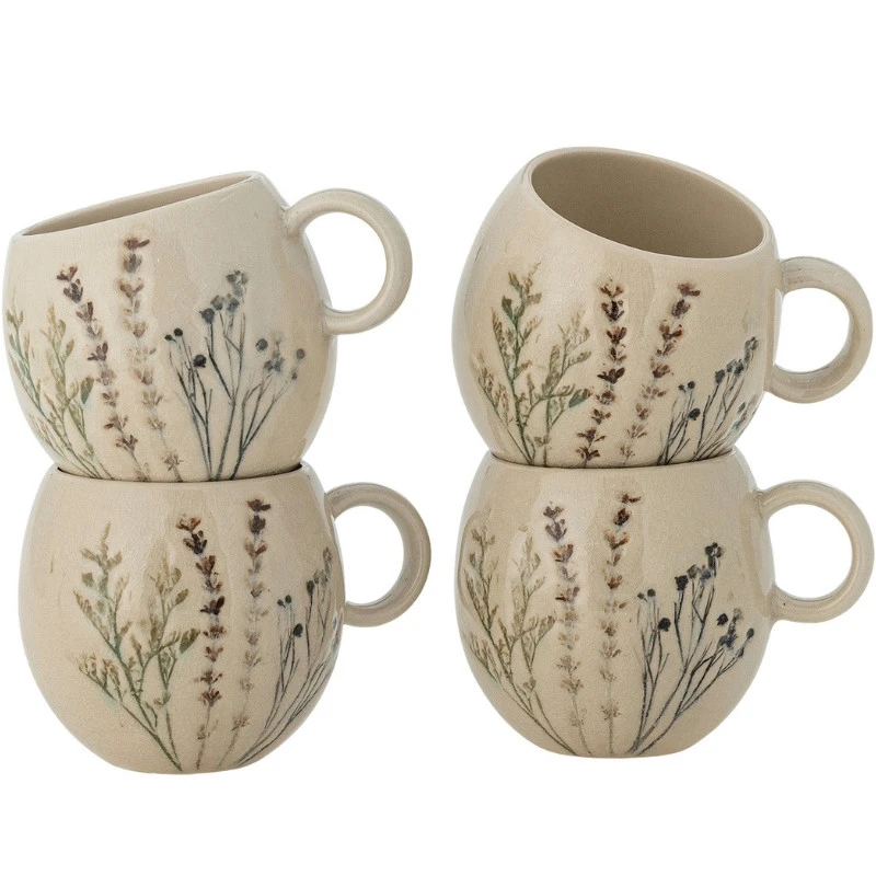 Bea Krus, Multipakk, Natur, Steintøy 4 stk 82061548 by Bloomingville color Svart