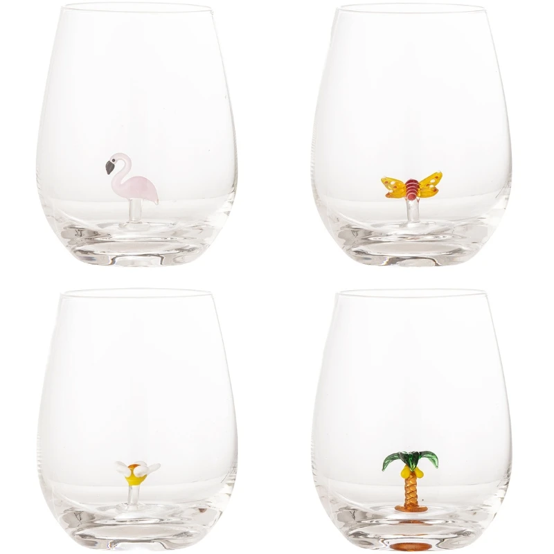Misa Drikkeglass, Flerpakning, Klar, Glass 4 stk 82061805 by Bloomingville color Svart