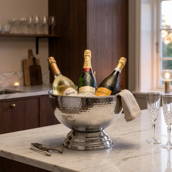 Kaluka Champagnekjøler, Sølv, Rustfritt Stål 82068272 by Bloomingville color Svart