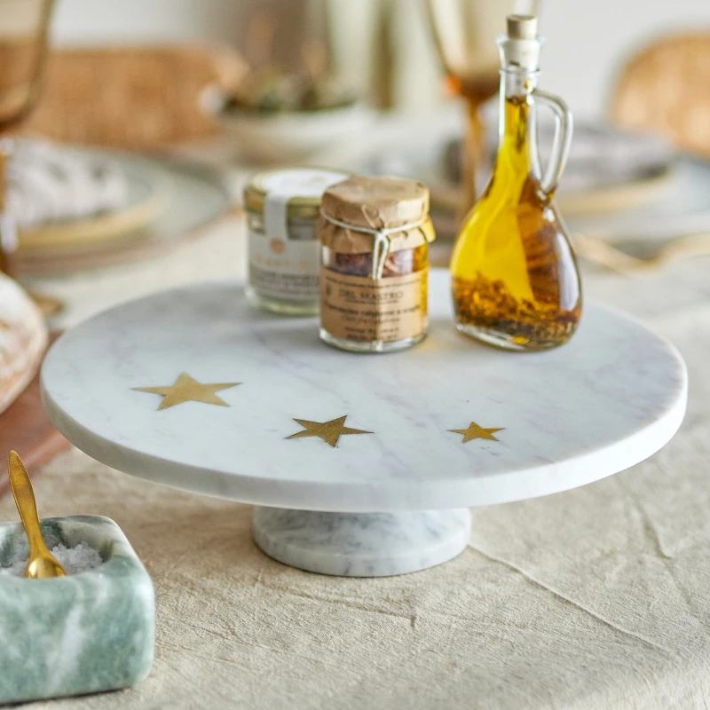 Fenya Star kakefat, hvit, marmor 82068308 by Bloomingville color Svart