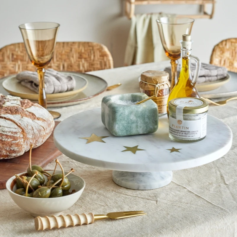Fenya Star kakefat, hvit, marmor 82068308 by Bloomingville color Svart