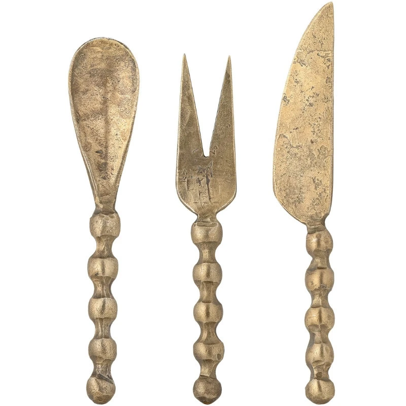 Haolin Ostesett, Brass, Metall 3 stk 82068619 by Bloomingville color Svart