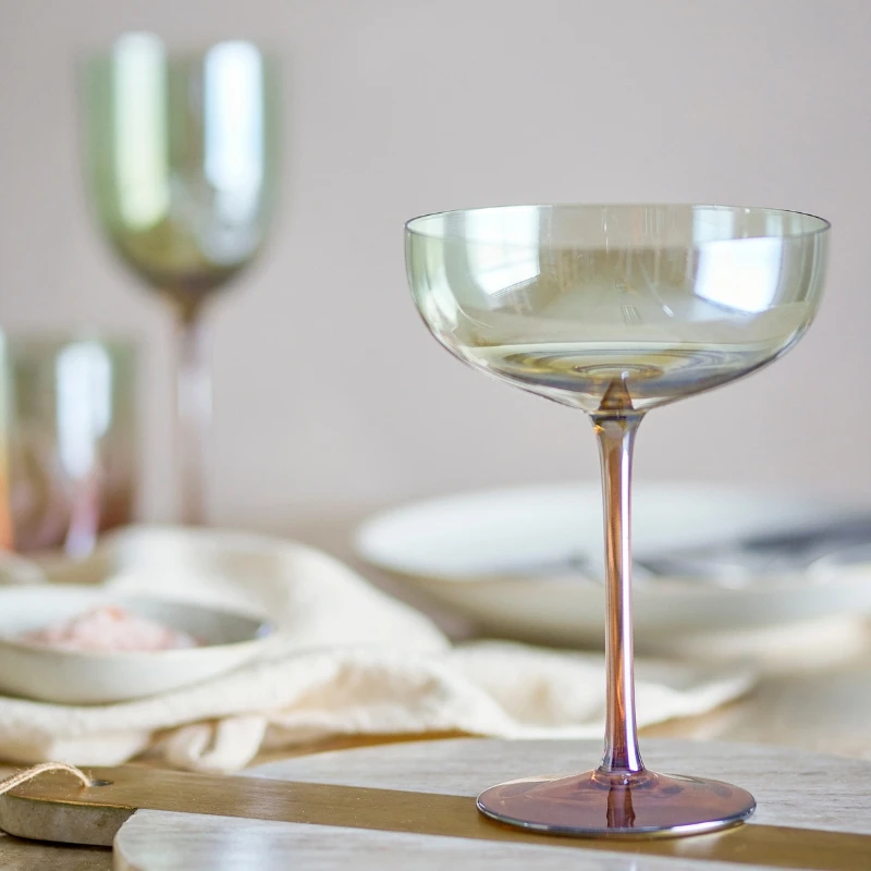 Aston Cocktailglass, bronse, glass 4 stk. 82072593 by Bloomingville color Svart