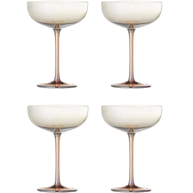 Aston Cocktailglass, bronse, glass 4 stk. 82072593 by Bloomingville color Svart