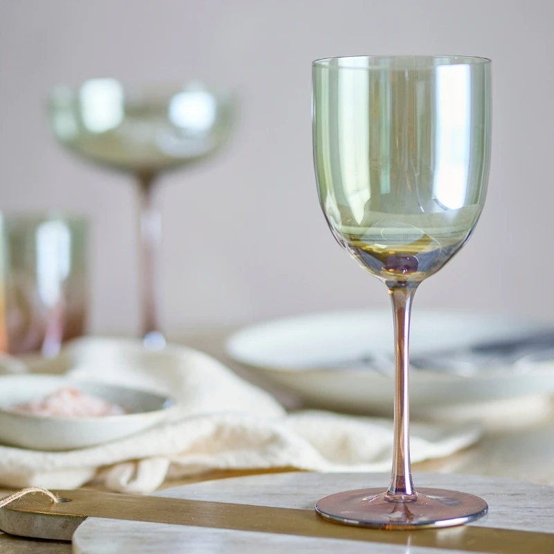 Aston Vinglass, Bronse, Glass 4 stk 82072596 by Bloomingville color Svart