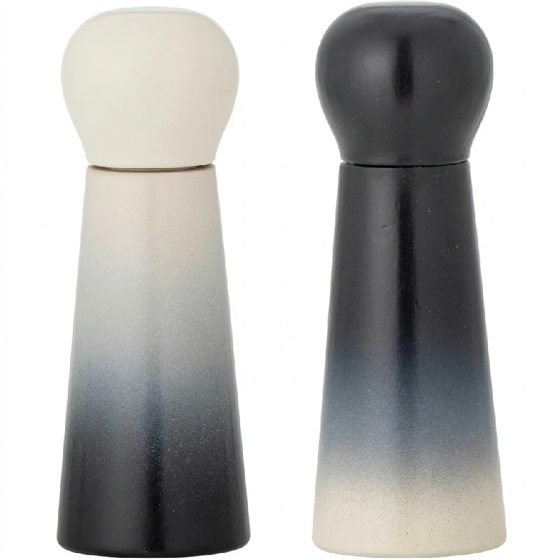 Hyman Salt- & Pepperkvern, Blå, Gummitre 2 stk. 82072654 by Bloomingville color Svart