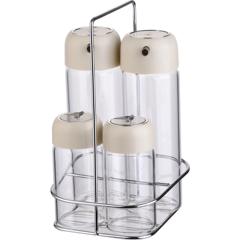 LG Salatdressingsett 4 deler glass på brett 40269123 by Laguiole color Svart