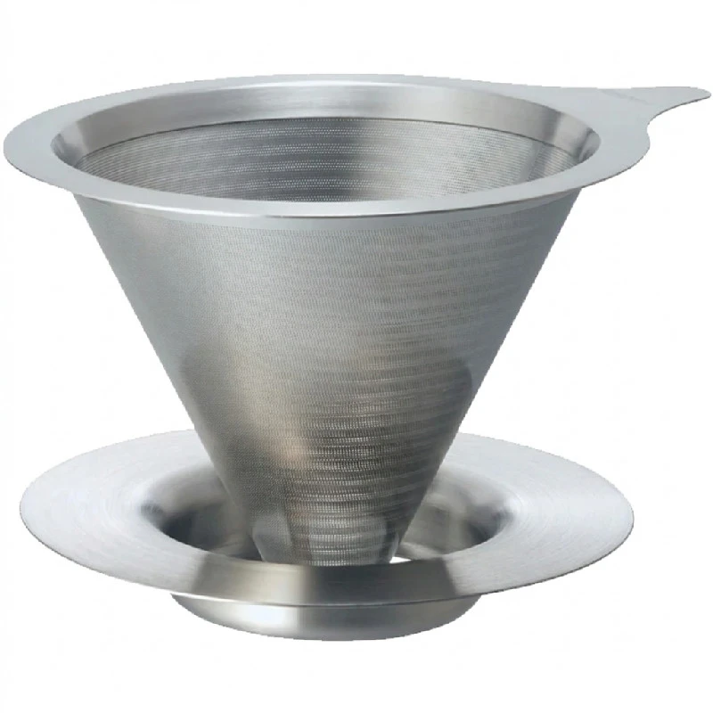 Dobbelt filter metall Dripper 01 / Sølv - Hario DMD-01-HSV by Hario color Svart