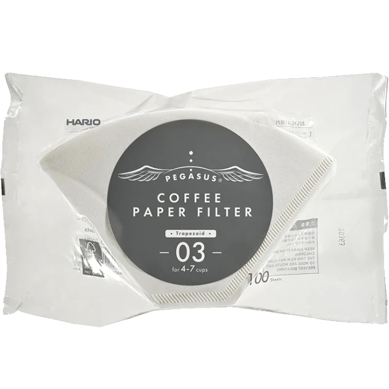 Pegasus Papirfilter 03 Hvite 100 stk. - Hario PEF-03-100W by Hario color Svart