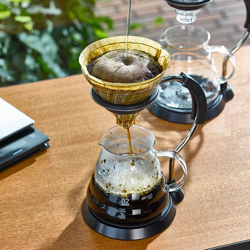 V60 Arm Stand Glassdrippersett - Hario VAS-8006-G by Hario color Svart
