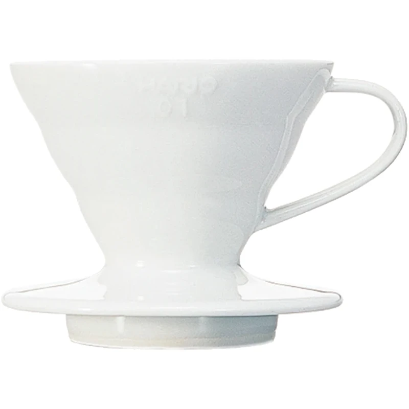 V60 Kaffedripper 01 Keramikk / Hvit - Hario VDCR-01-W by Hario color Svart
