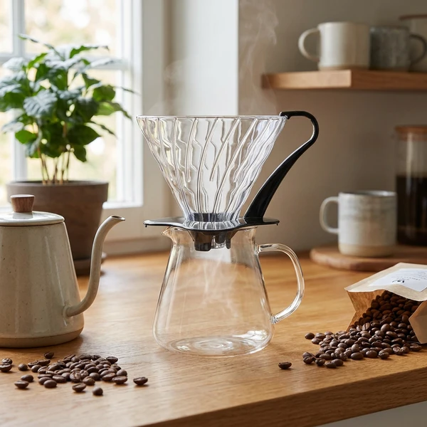 V60 Glassdripper 03 / Sort - Hario VDGN-03-B by Hario color Svart