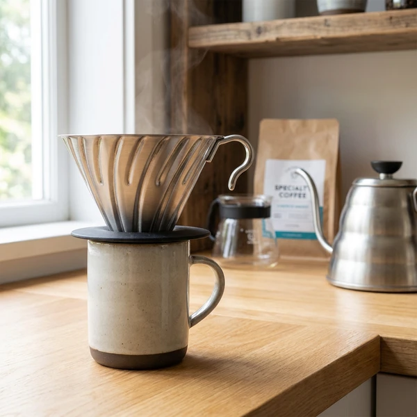 V60 Metal Dripper 02 / Sølv - Hario VDMR-02-HSV by Hario color Svart