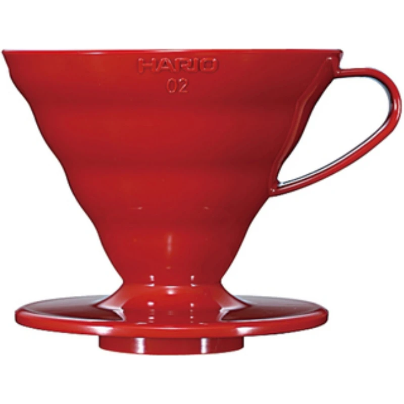 V60 Kaffedripper 02 / Rød (PP) - Hario VDR-02-R by Hario color Svart