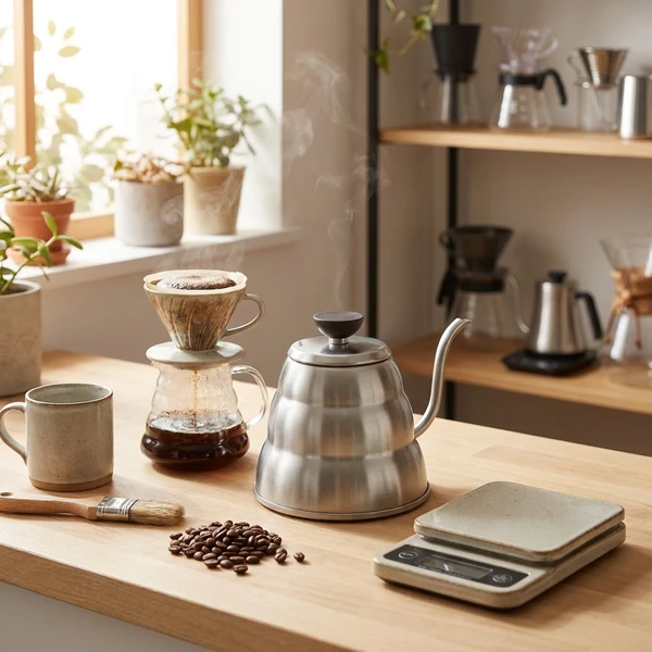 V60 Drip Kjele "Buono" 600 ml - Hario VKBR-100-HSV by Hario color Svart