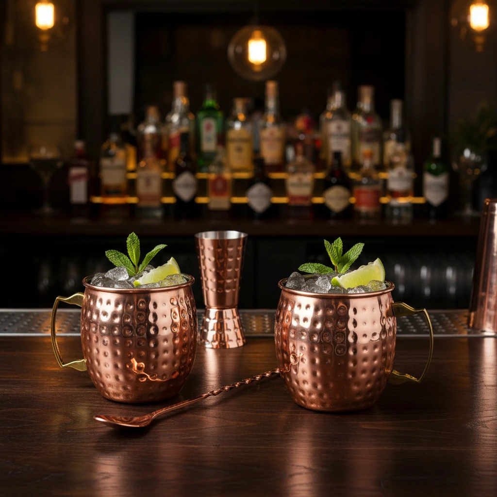 Cocktailsett Moscow Mule 4 deler A15000100 by Koop color Svart