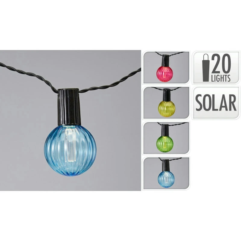 Party lyslenke solcelle 20 stk. klar AF5700230 by Koop color Svart