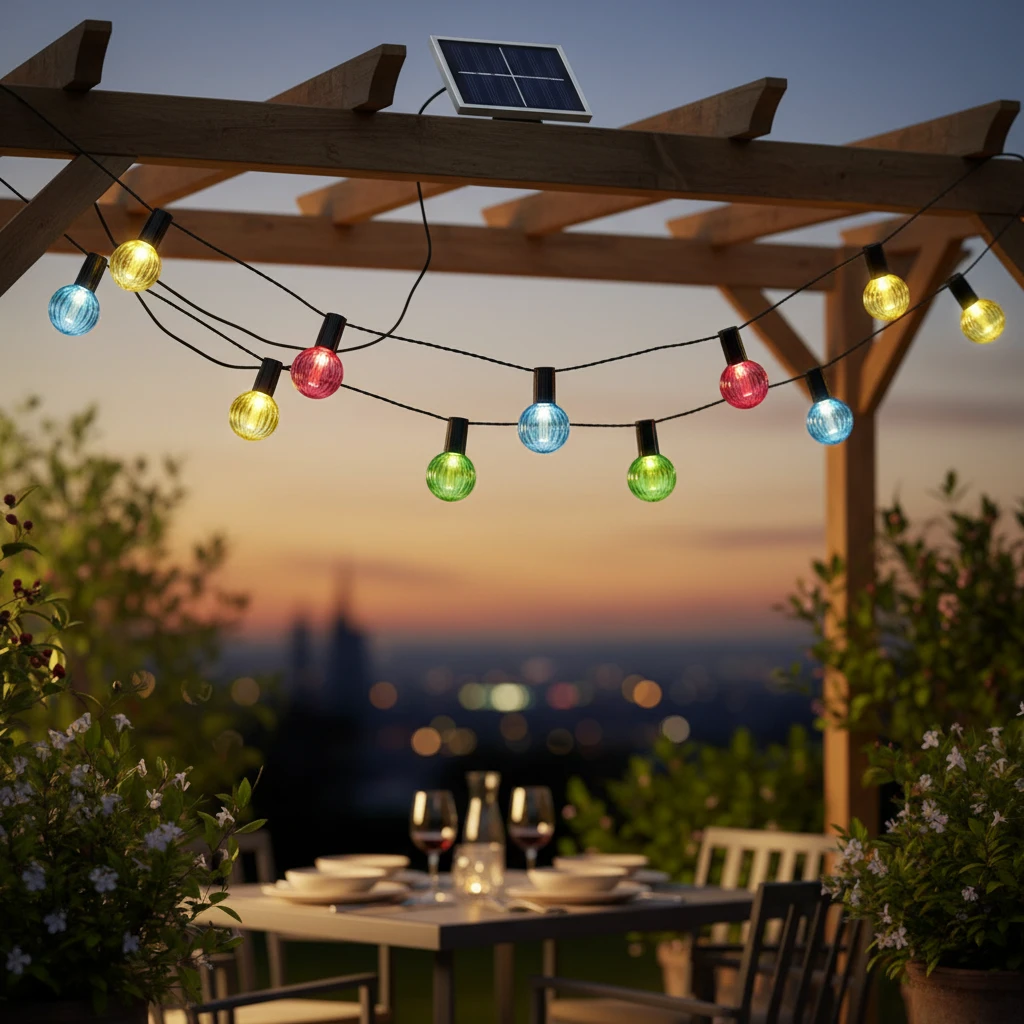 Party lyslenke solcelle 20 stk. klar AF5700230 by Koop color Svart
