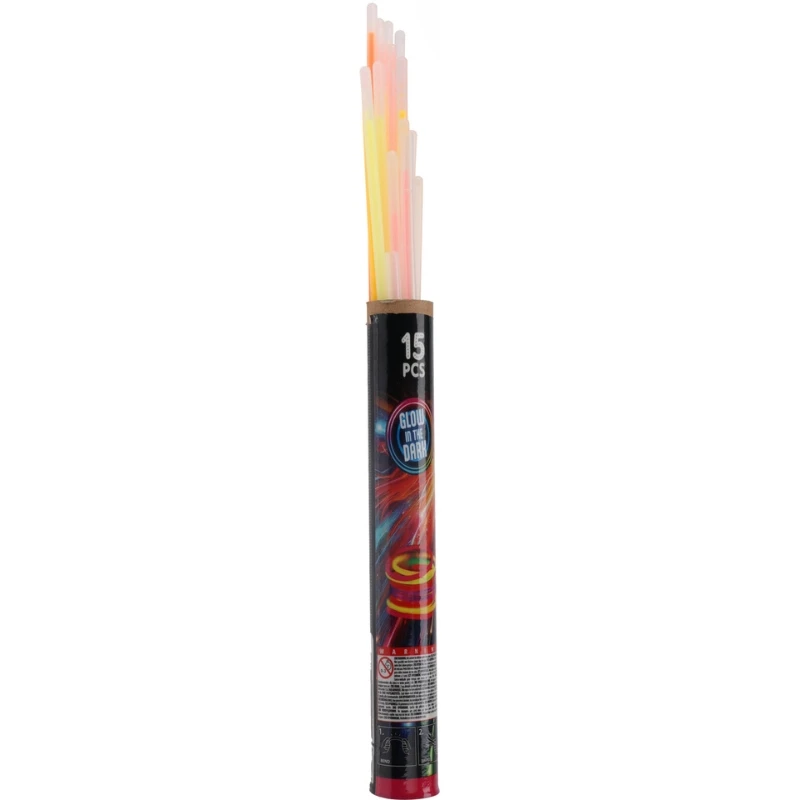 Selvlysende staver 22 cm sett med 15 stk. DL8000020 by Koop color Svart