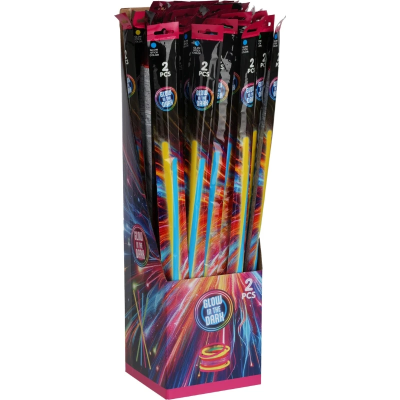 Selvlysende staver 55 cm sett med 2 stk. DL8000010 by Koop color Svart