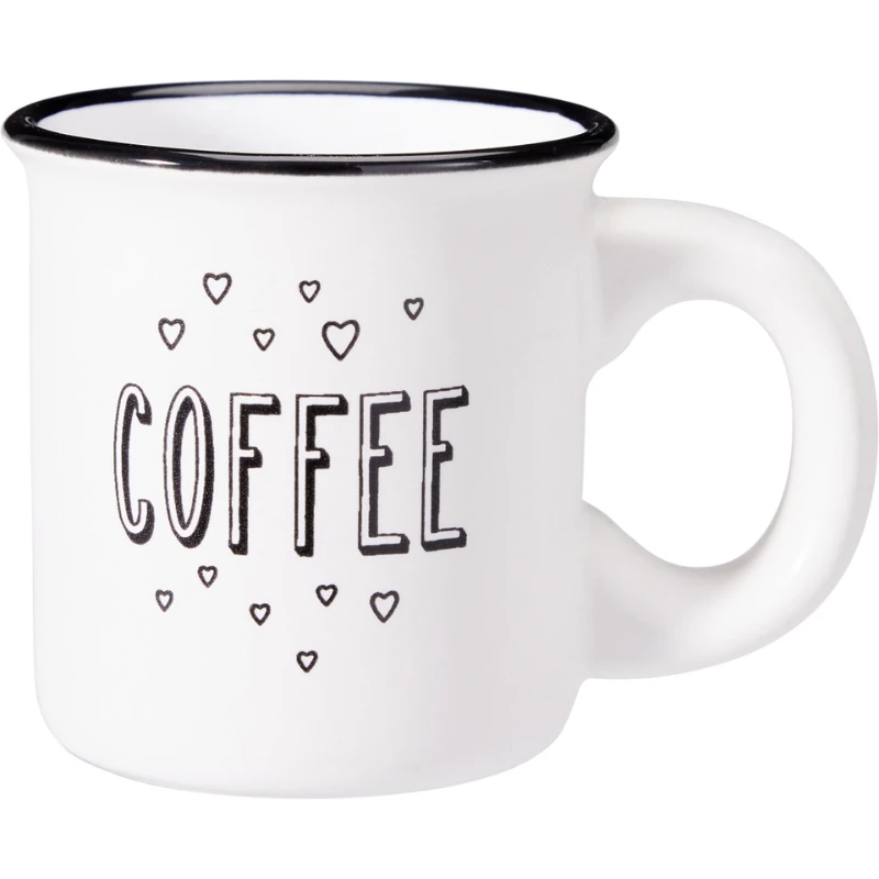Kaffekrus sett 7 stk. 110 ml Q09000050 by Koop color Svart