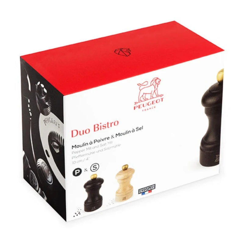 Peugeot Bistro sett PM+SM Choco/nat., tre, 10cm 2/22594 by Peugeot color Svart