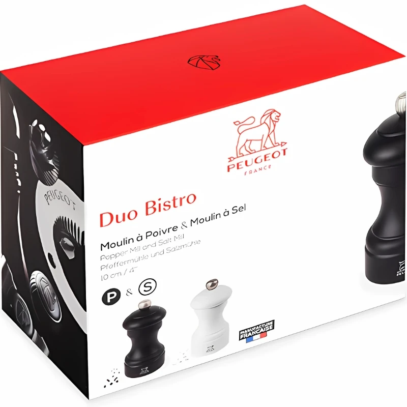 Peugeot Bistro sæt PM sort + SM hvid træ sort/hvid mat, 10cm 2/24291 by Peugeot color Svart