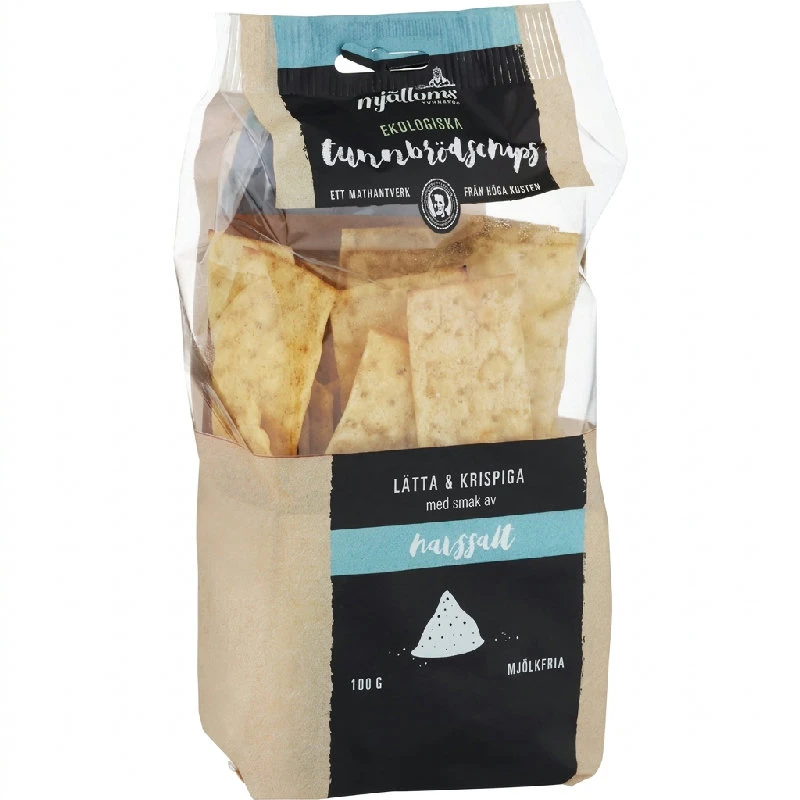 Øko Tynnbrødchips Havsalt 100g 14011 by Deli Drengene color Svart