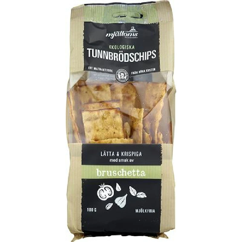 Øko Tynnbrødchips Bruschetta 100g 14031 by Deli Drengene color Svart