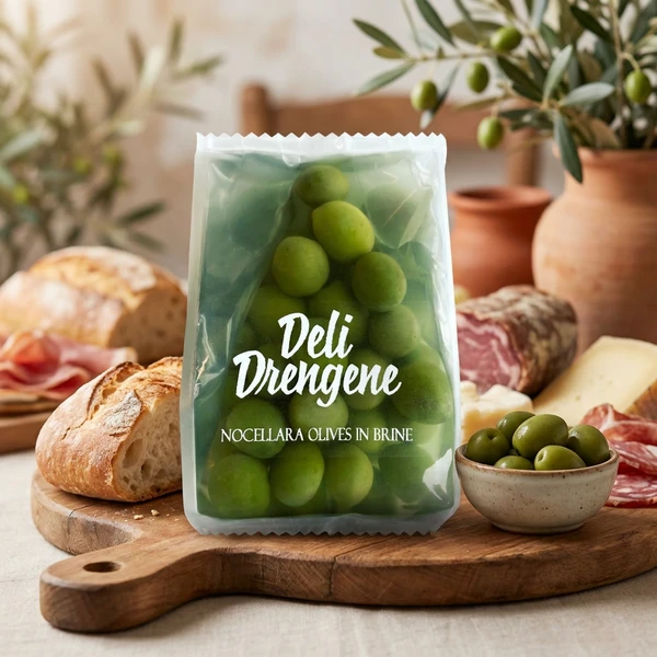 Grønne Nocellara Oliven Hele 200g 2161 by Deli Drengene color Svart