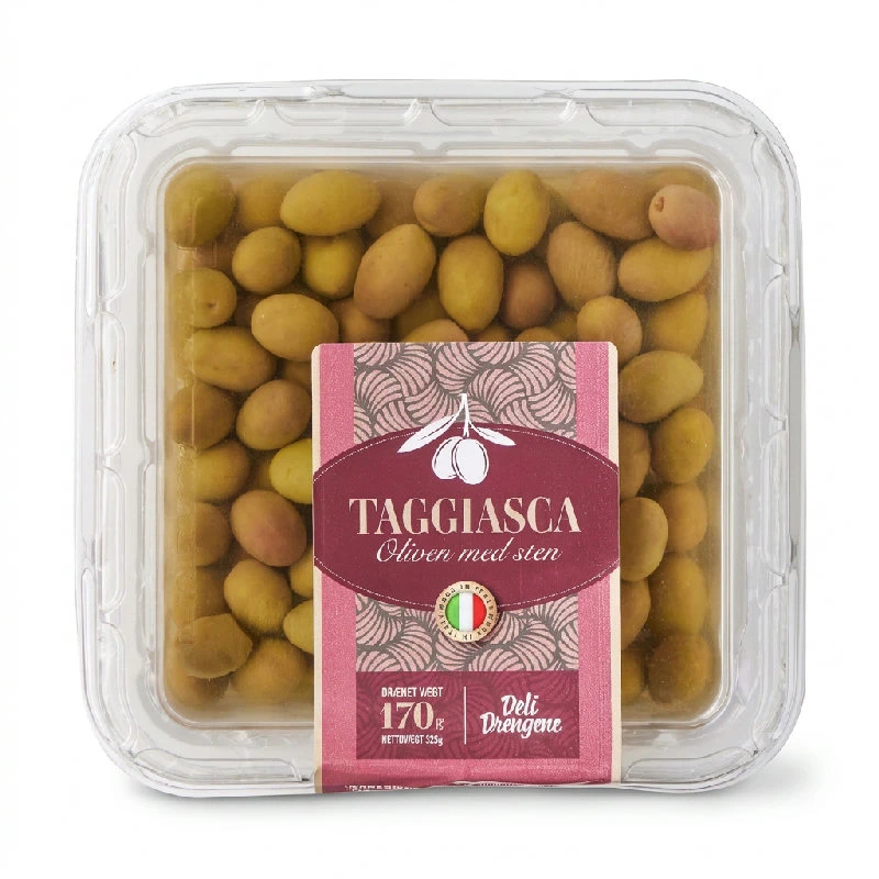 Taggiasca Oliven i Saltlake 170g 2175 by Deli Drengene color Svart