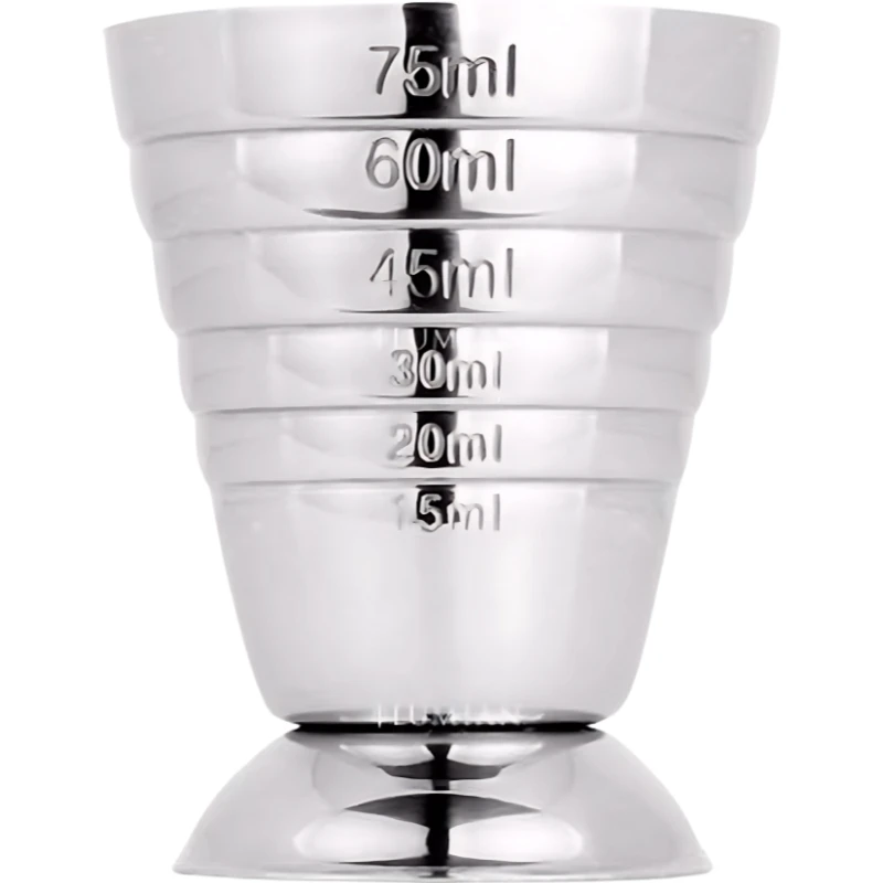 Jigger Multilevel 15/75 ml i rustfritt stål CJC1575 by Barprofessional color Svart