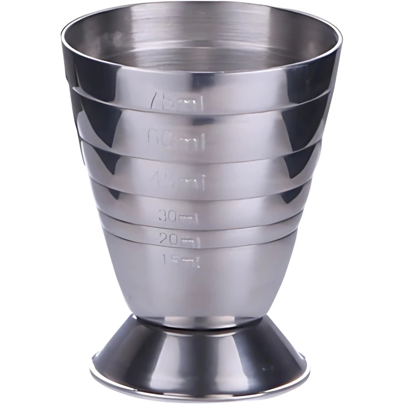 Jigger Multilevel 15/75 ml i rustfritt stål CJC1575 by Barprofessional color Svart