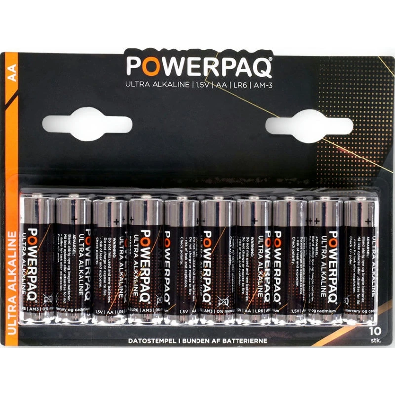 Batterier | Ultra alkaline AA | PowerPaq 12927AG by PowerPaq color Svart/guld