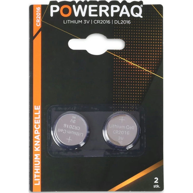 PowerPaq Lithium CR2016 batterier 12935AG by PowerPaq color Silver