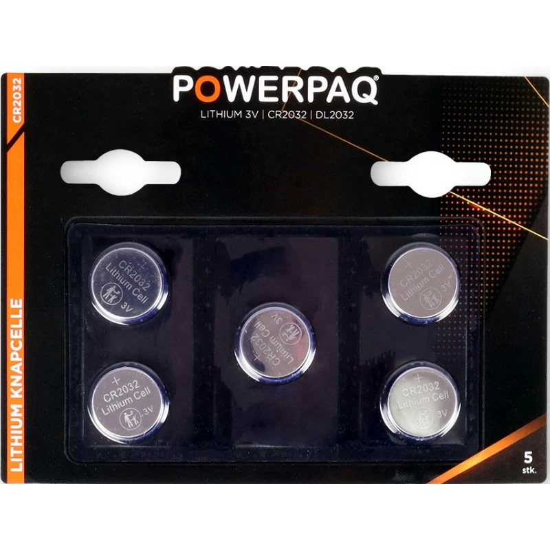 PowerPaq Lithium CR2032 Batterier 12938AG by PowerPaq color Silver